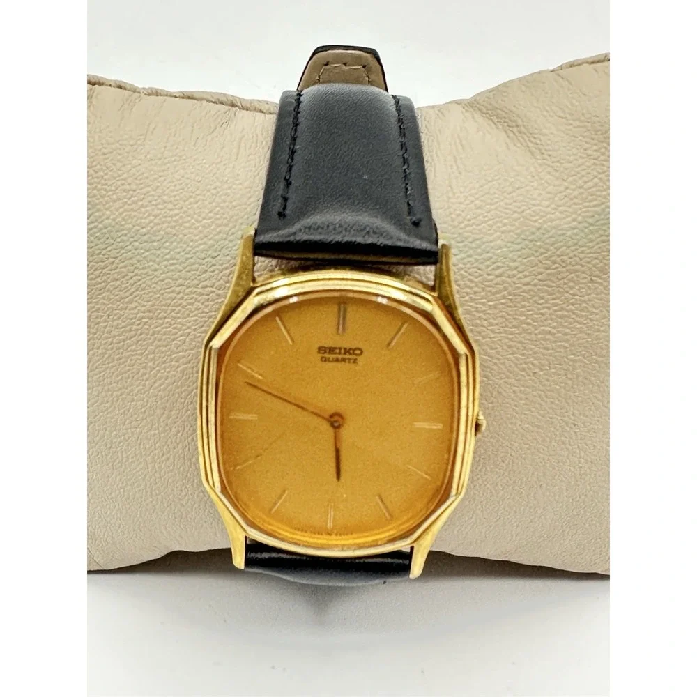 Vintage 1983 Seiko Quartz 7430-5129 Gold Tone Champagne Dial
